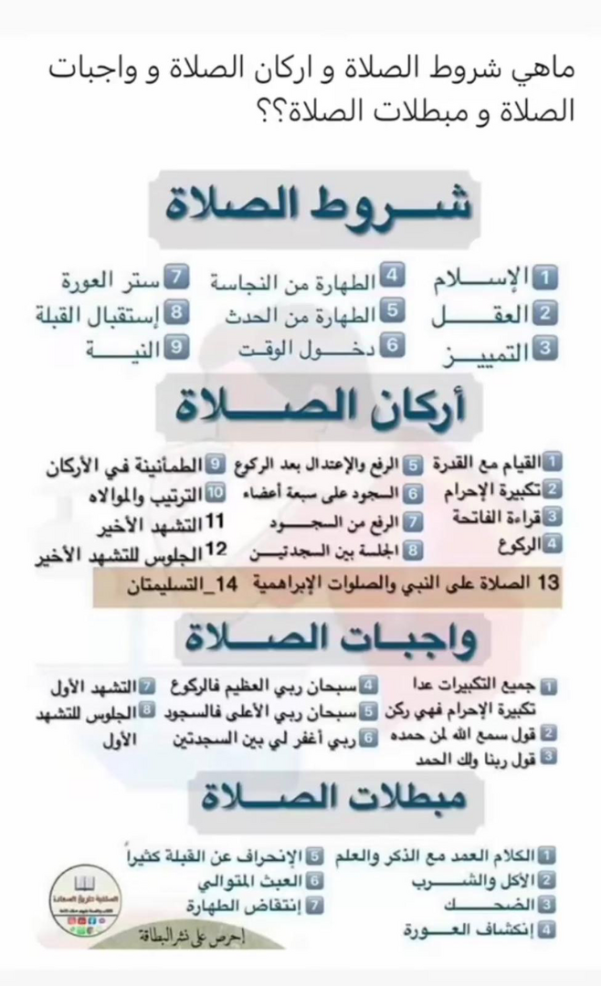 شروط الصلاة