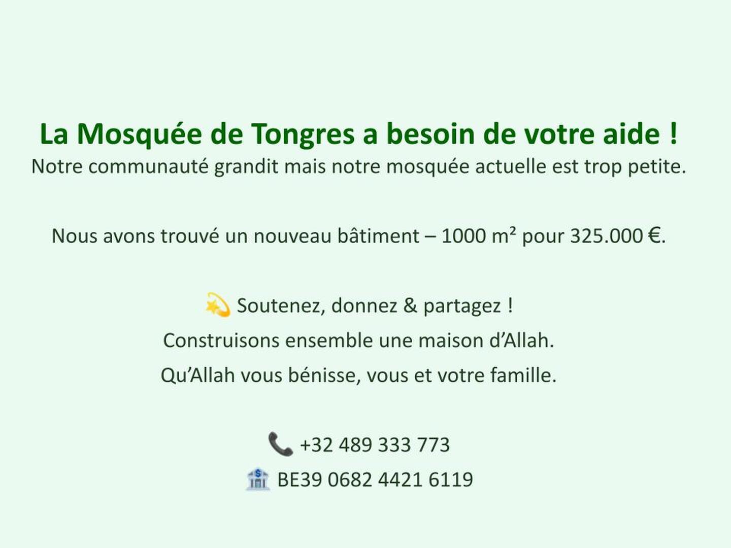 Ensemble, Nous Bâtissons une Mosquée