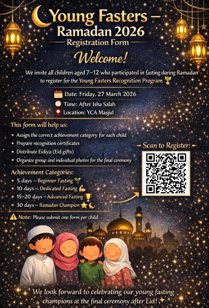 Young Fasters–Ramadan 2026 Registration