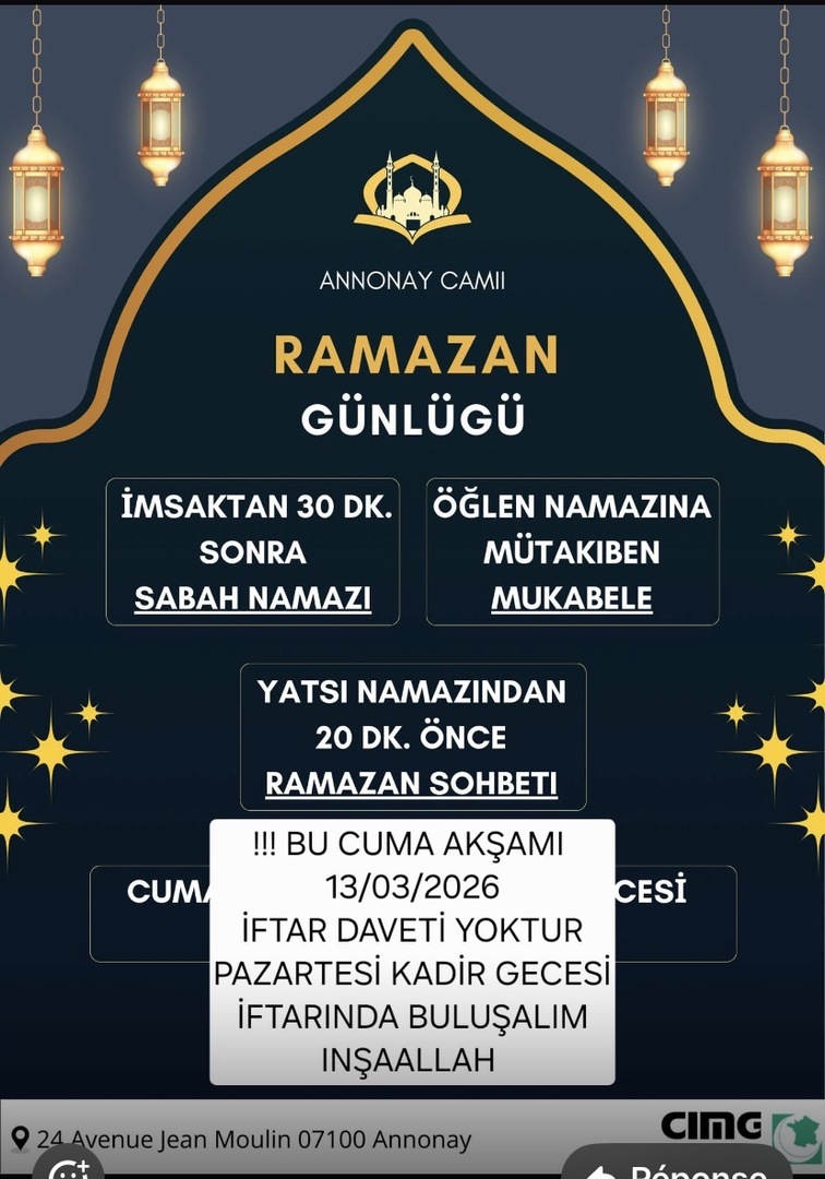 Cumartesi iftarı