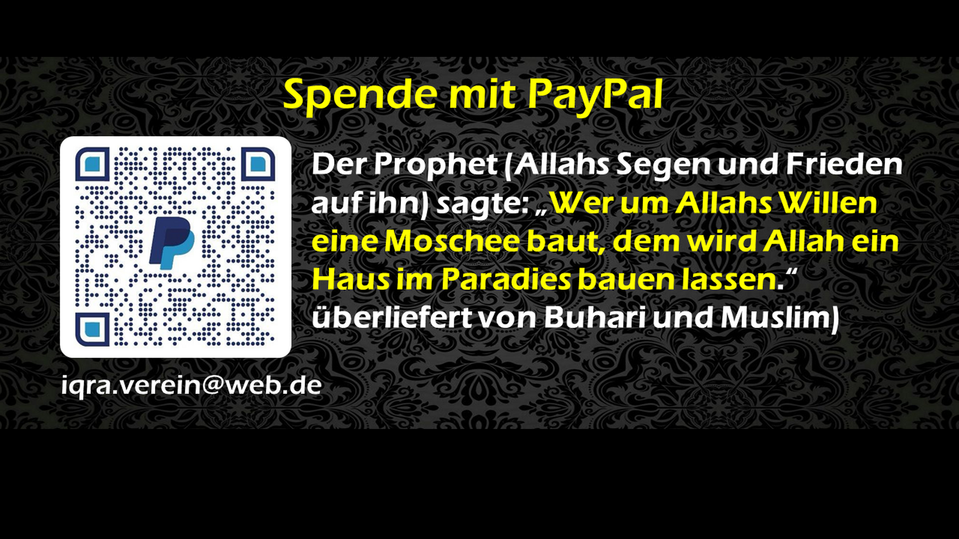 Spende/Sadaqa mit PayPal