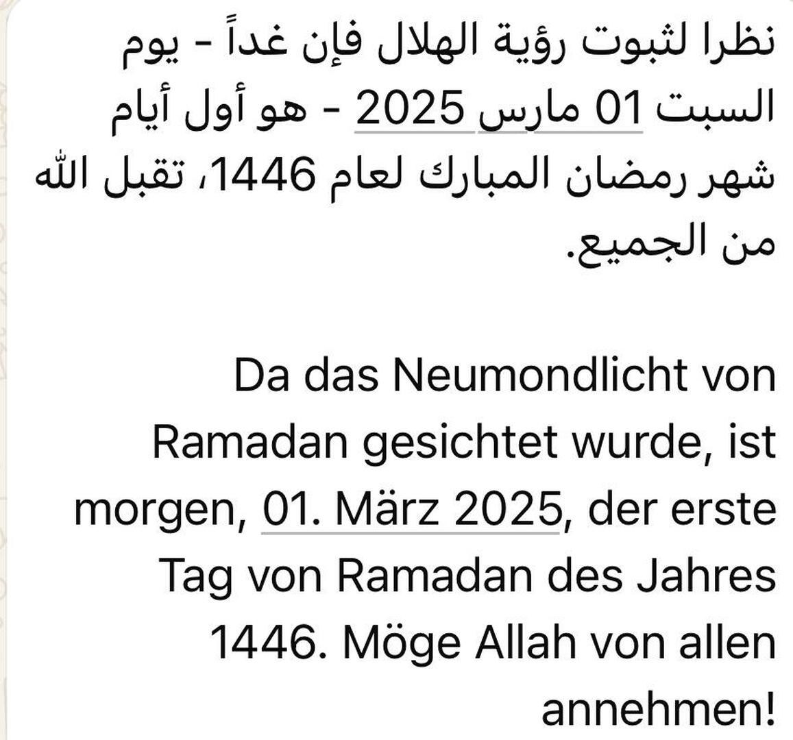 Ramadan Anfang