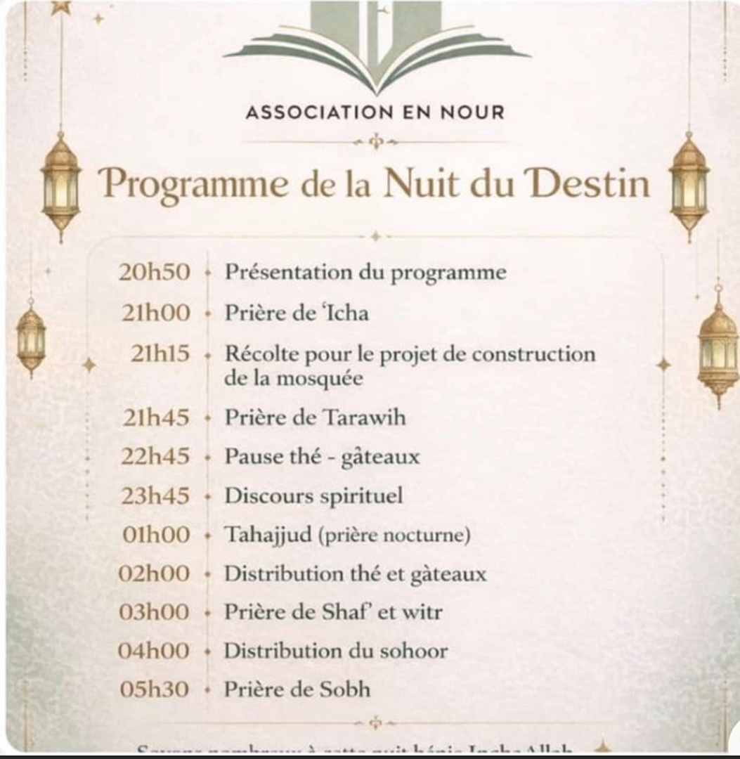 Programme Laylat ul Qadr