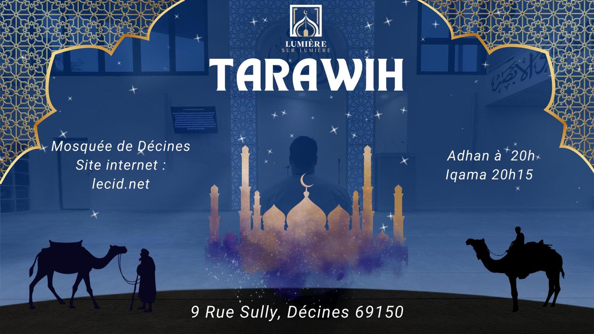 Horaires de Tarawih