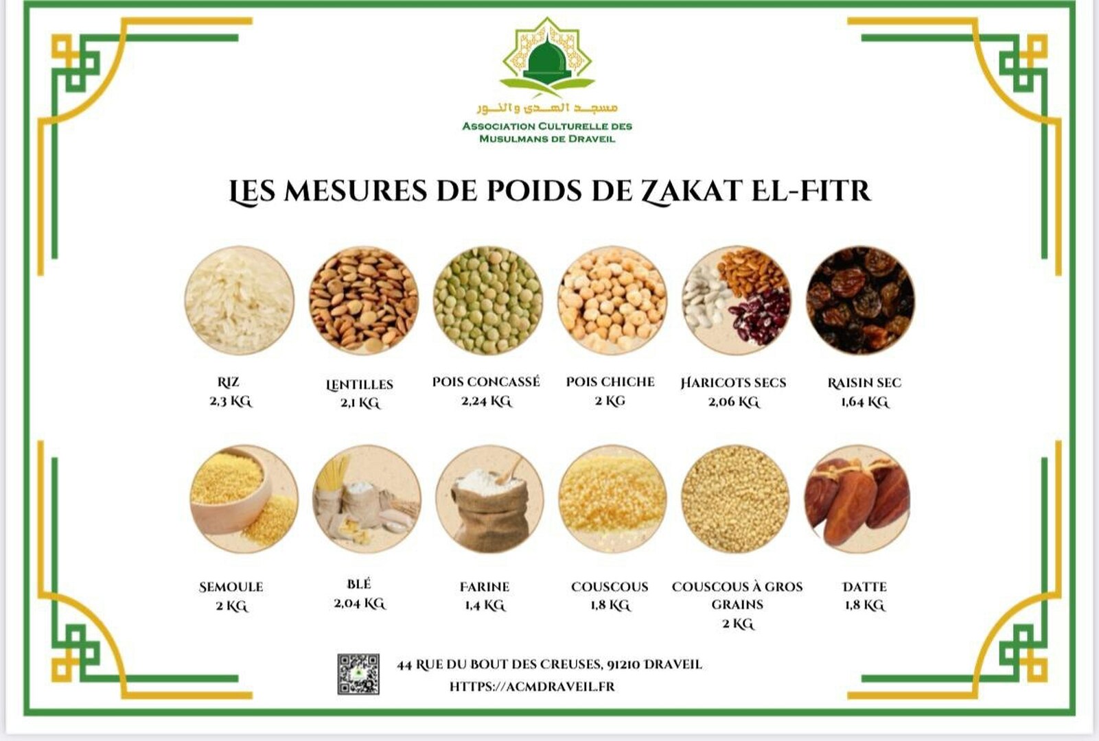 Mesure Zakat el fitr