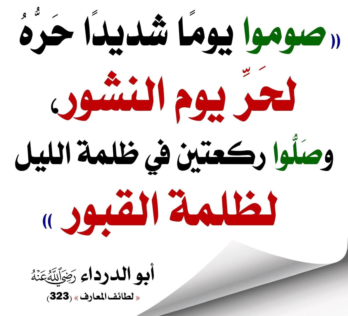 مقولة لأبي الدرداء رضي الله عنه