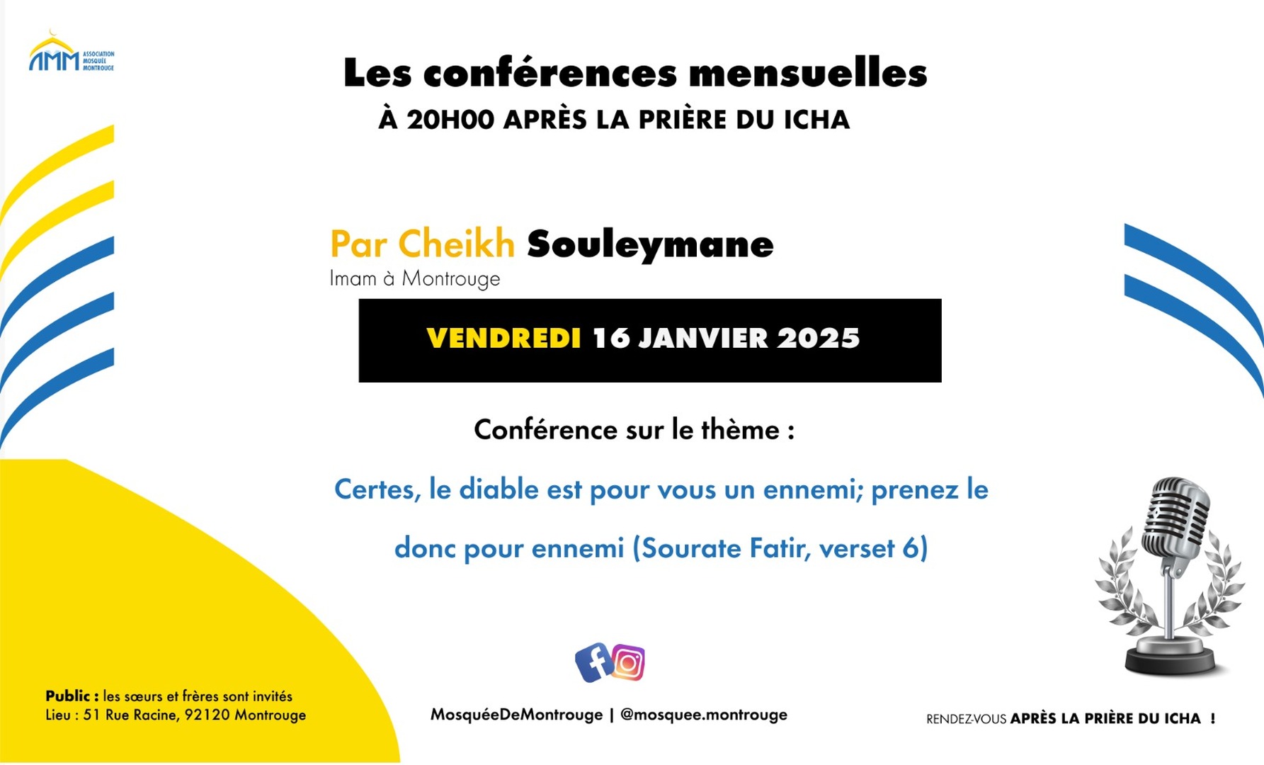 Conférence Vendredi 16 Janvier 2026