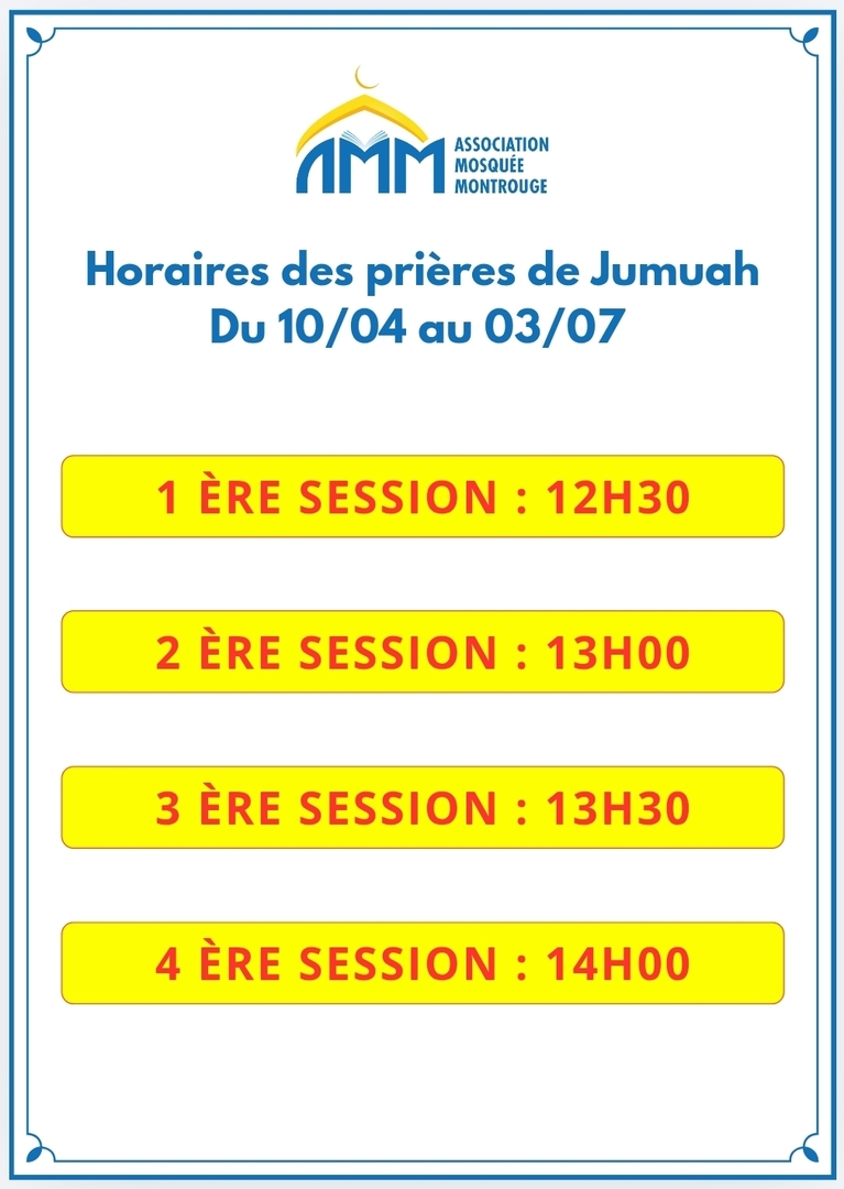 Horaires de Jumuah
