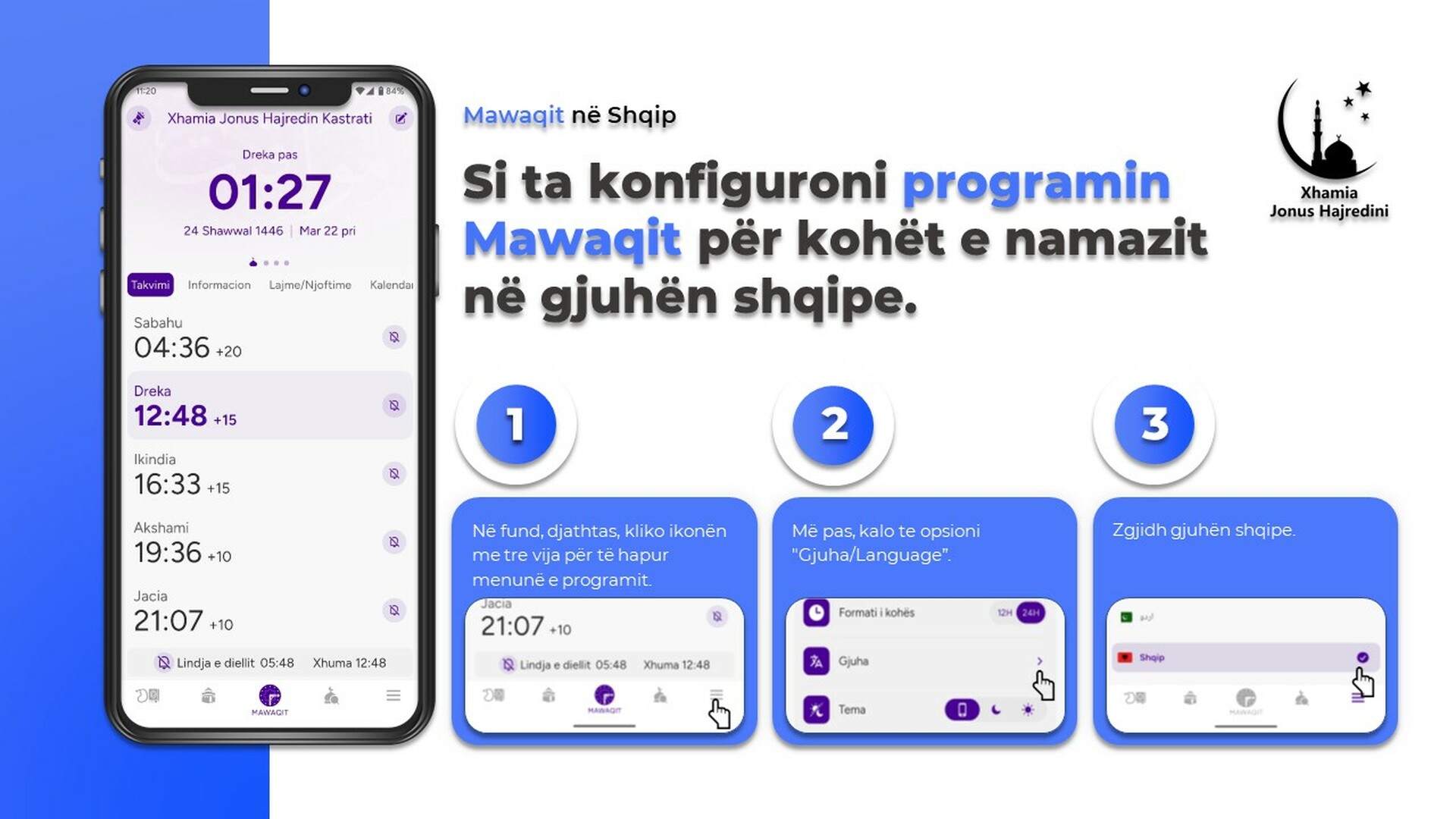 Mawaqit në gjuhën Shqipe