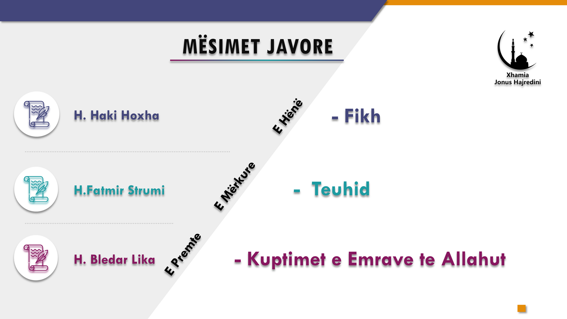 Mësimet Javore në Xhami