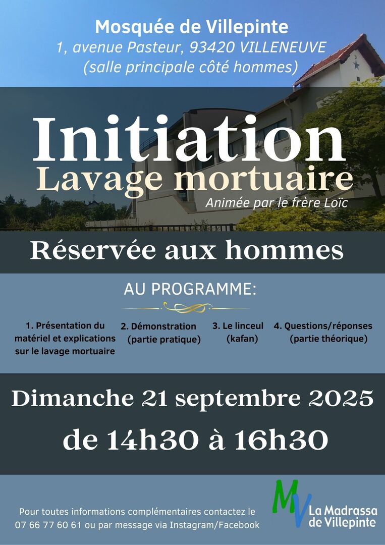 ATELIER POUR HOMMES (lavage mortuaire)