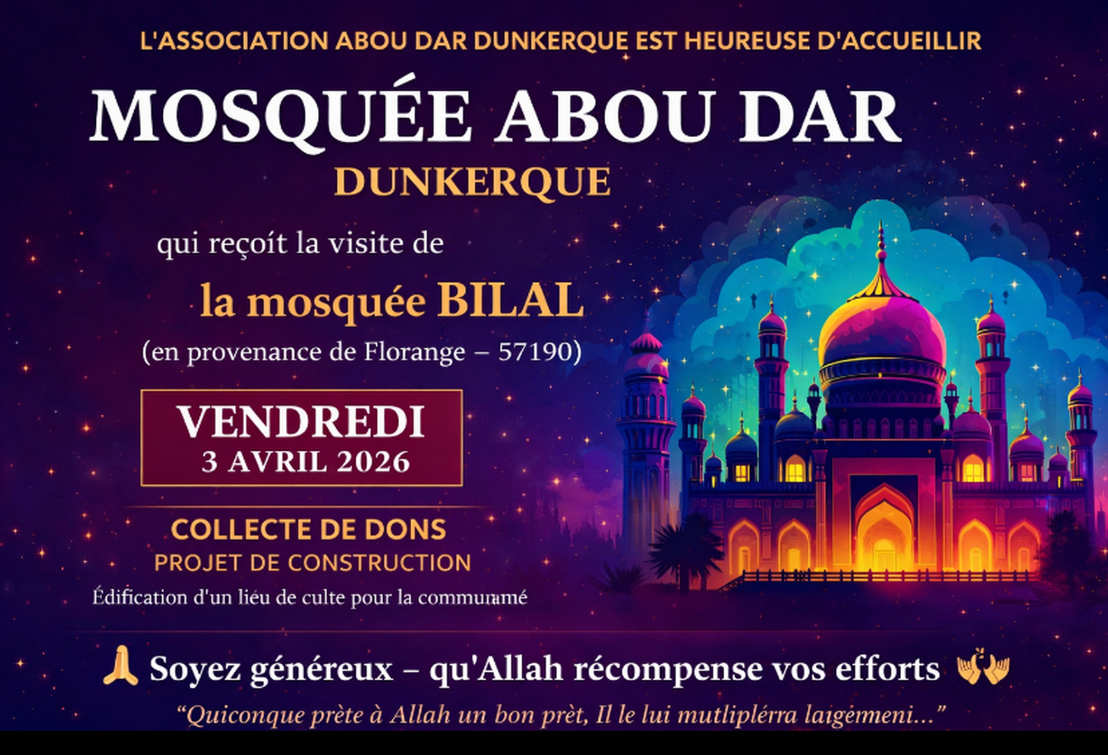 Visite mosquée Bilal