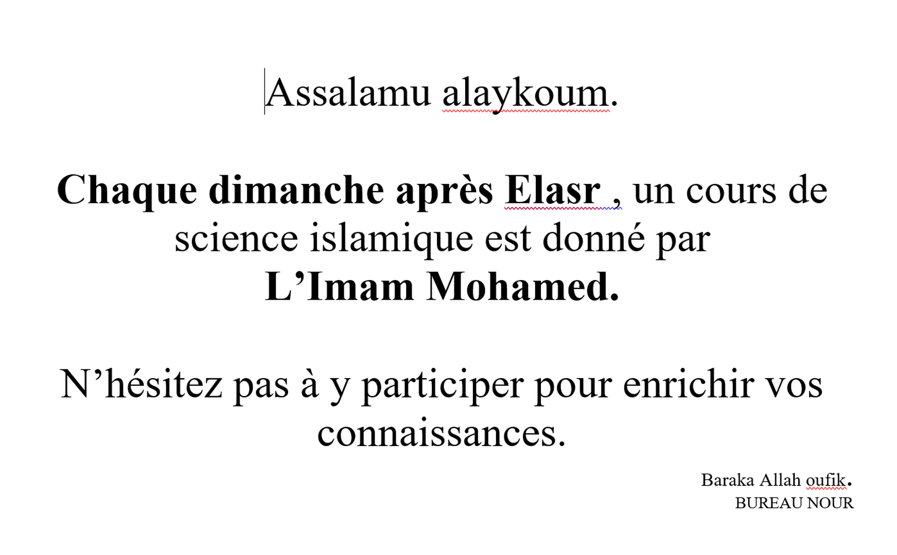 cours de science