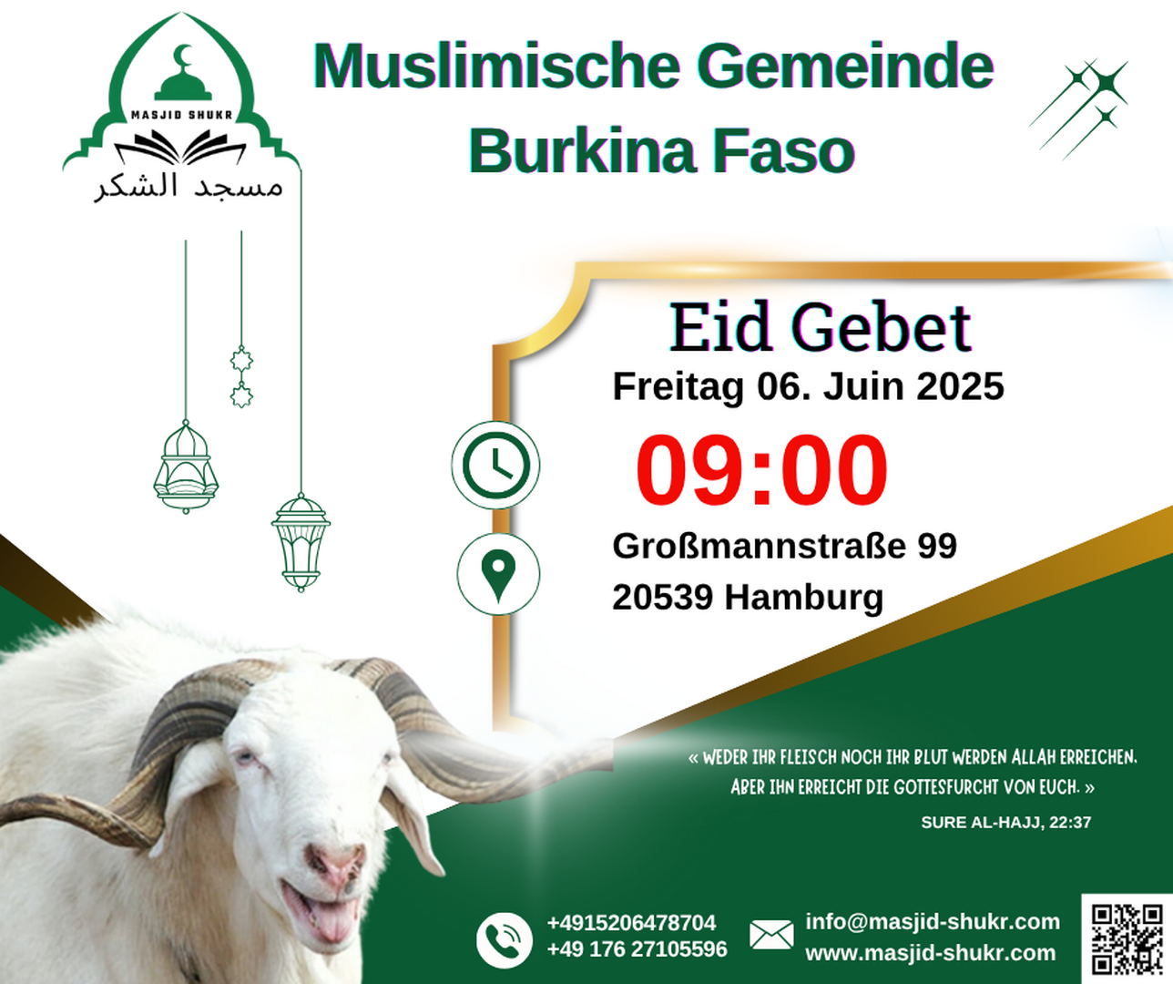 Uhrzeit Eid-Gebet