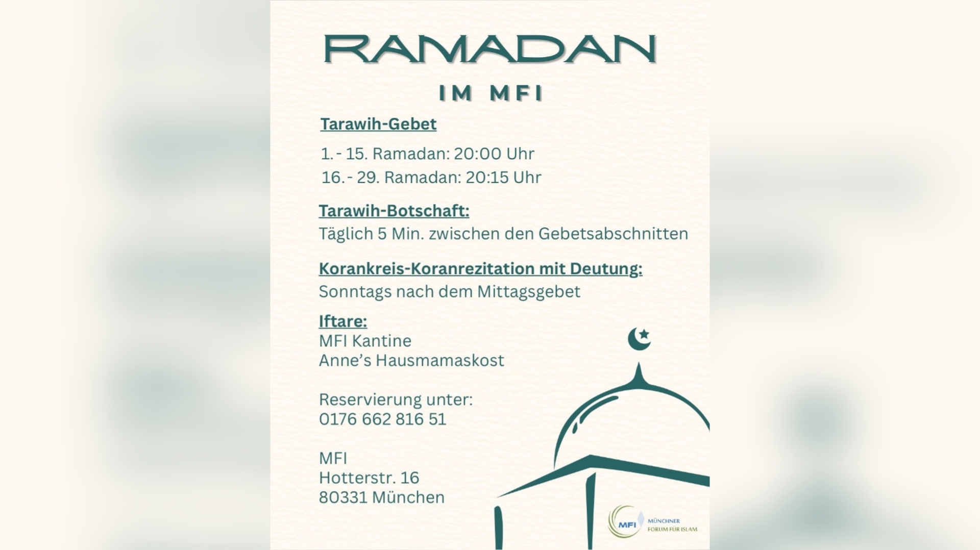 Ramadan im MFI