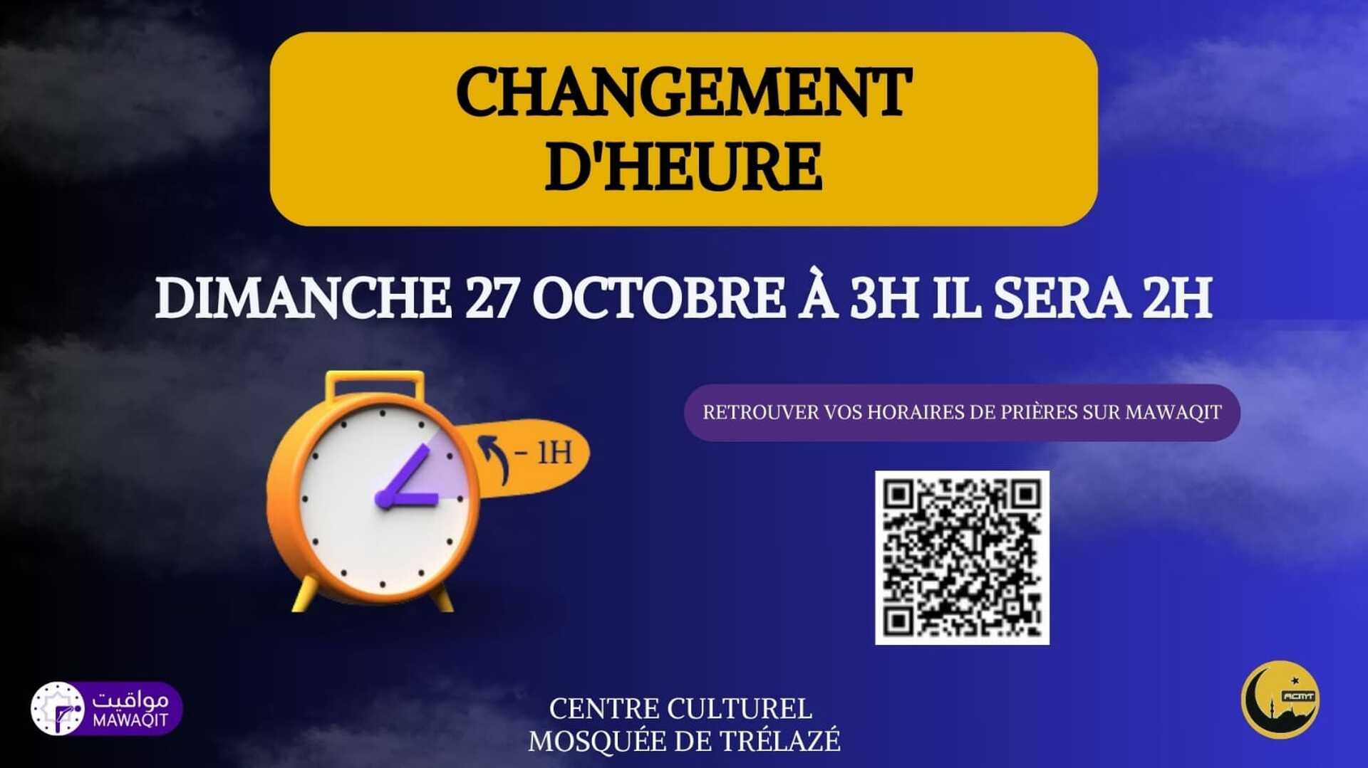 CHANGEMENT D'HEURE