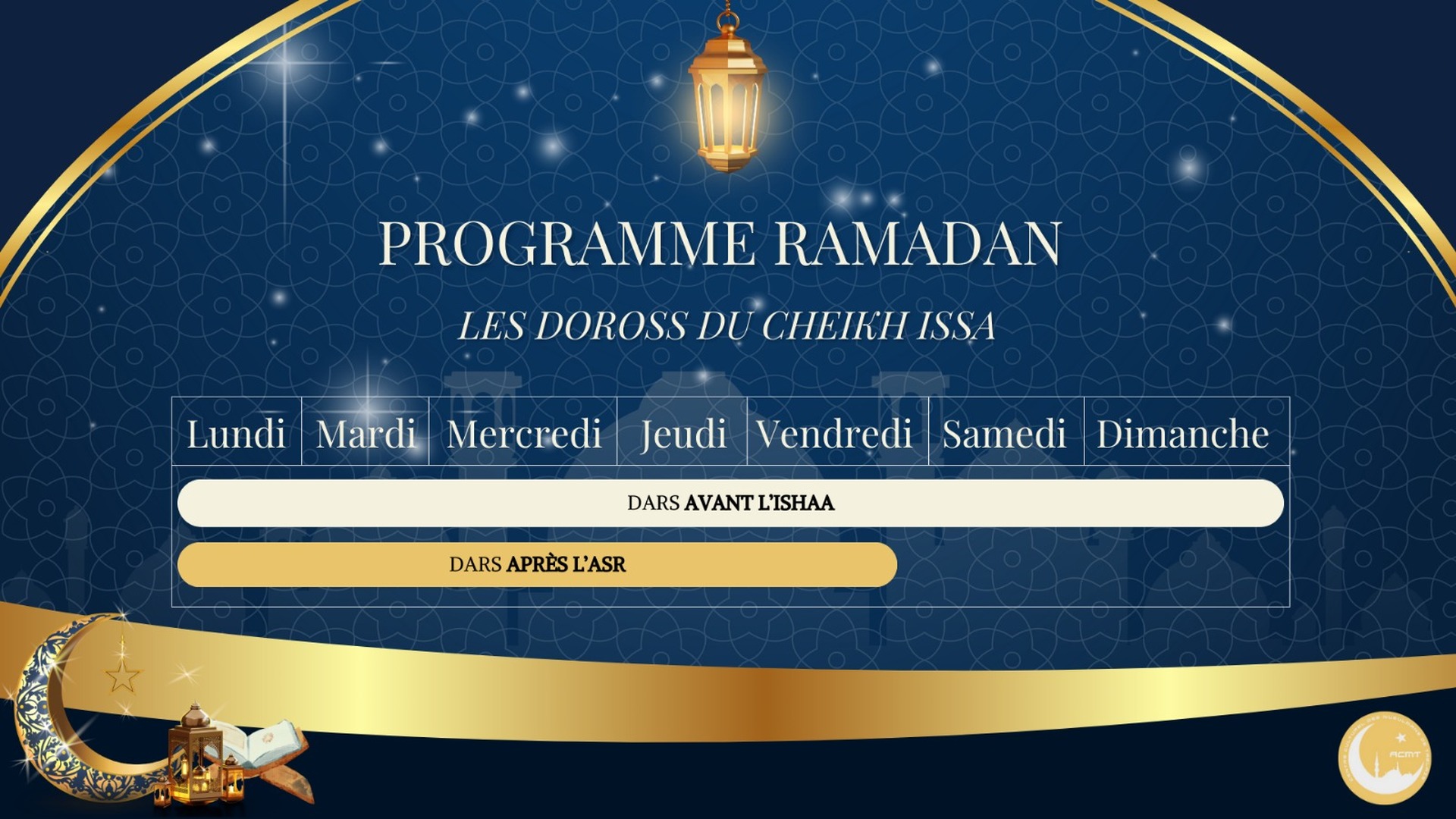 programme Ramadan 1446