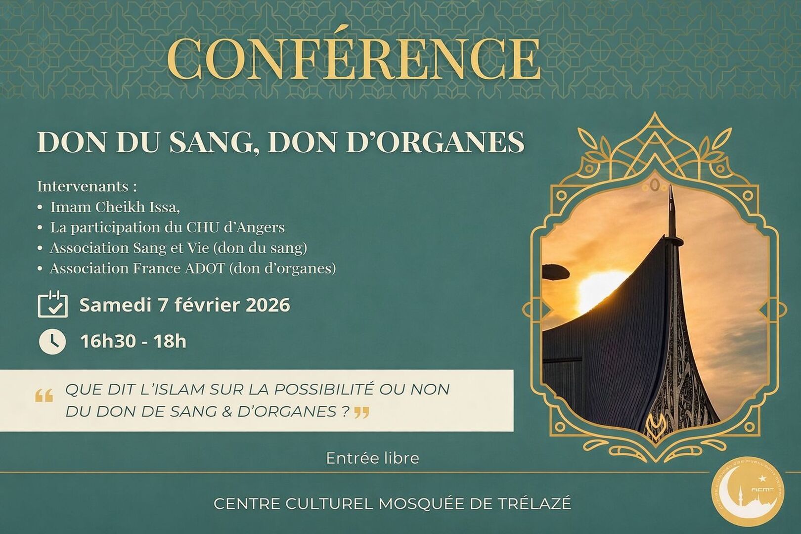 Conférence :DONS DU SANG & ORGANES