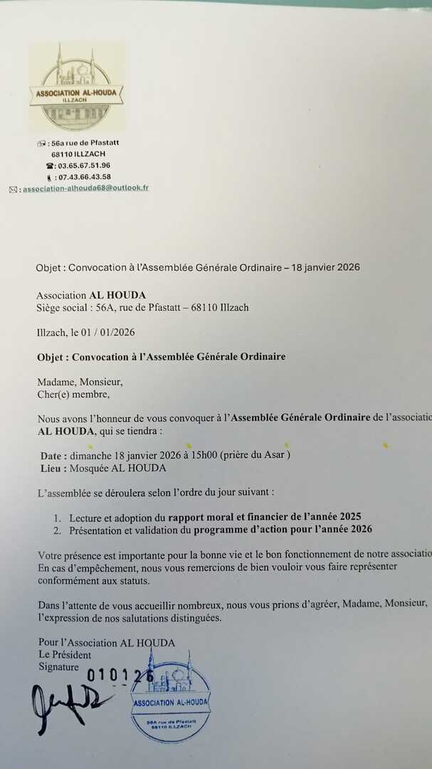 ASSEMBLEE GENERALE ORDINAIRE 18 JANV.15H