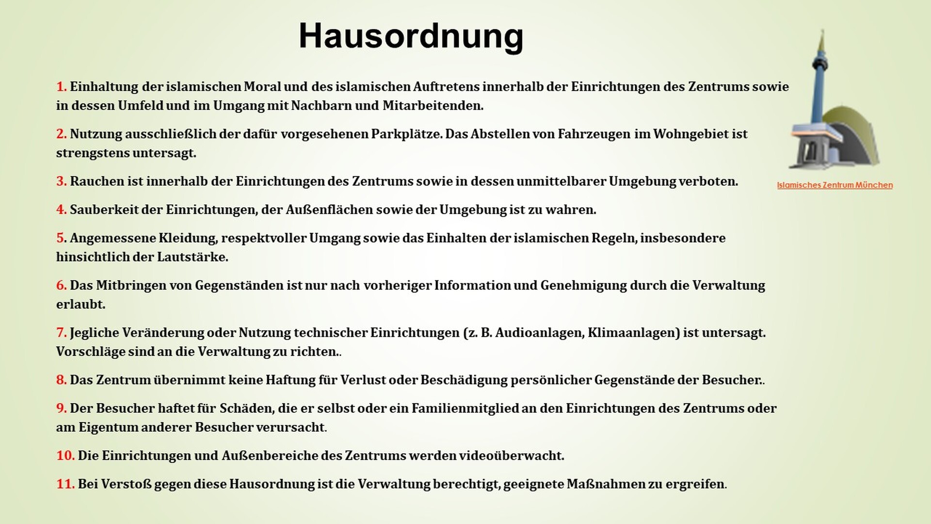 Hausordnung