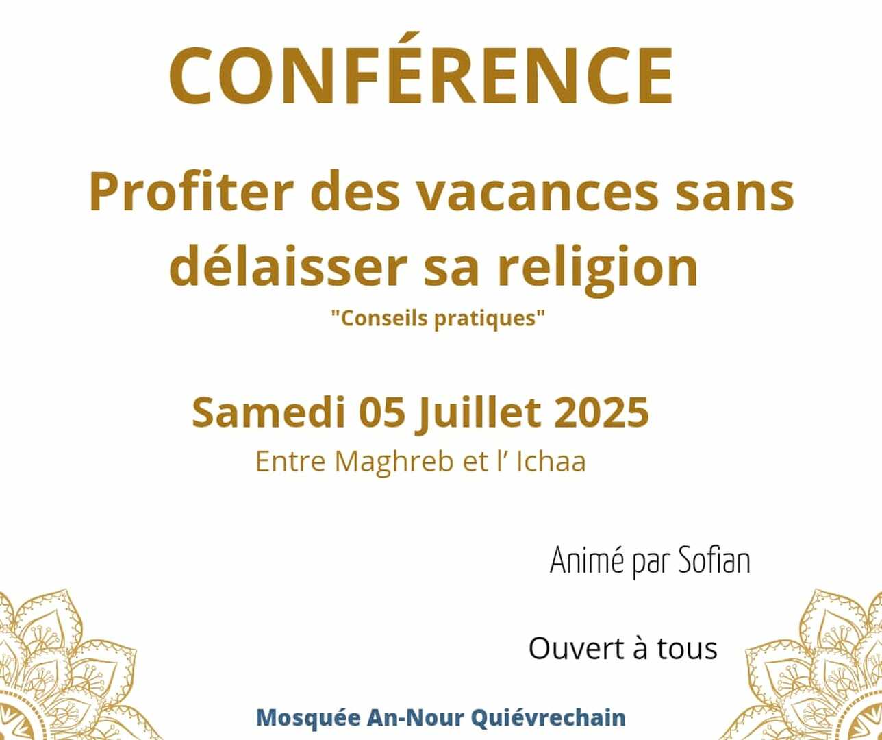 Conference du samedi