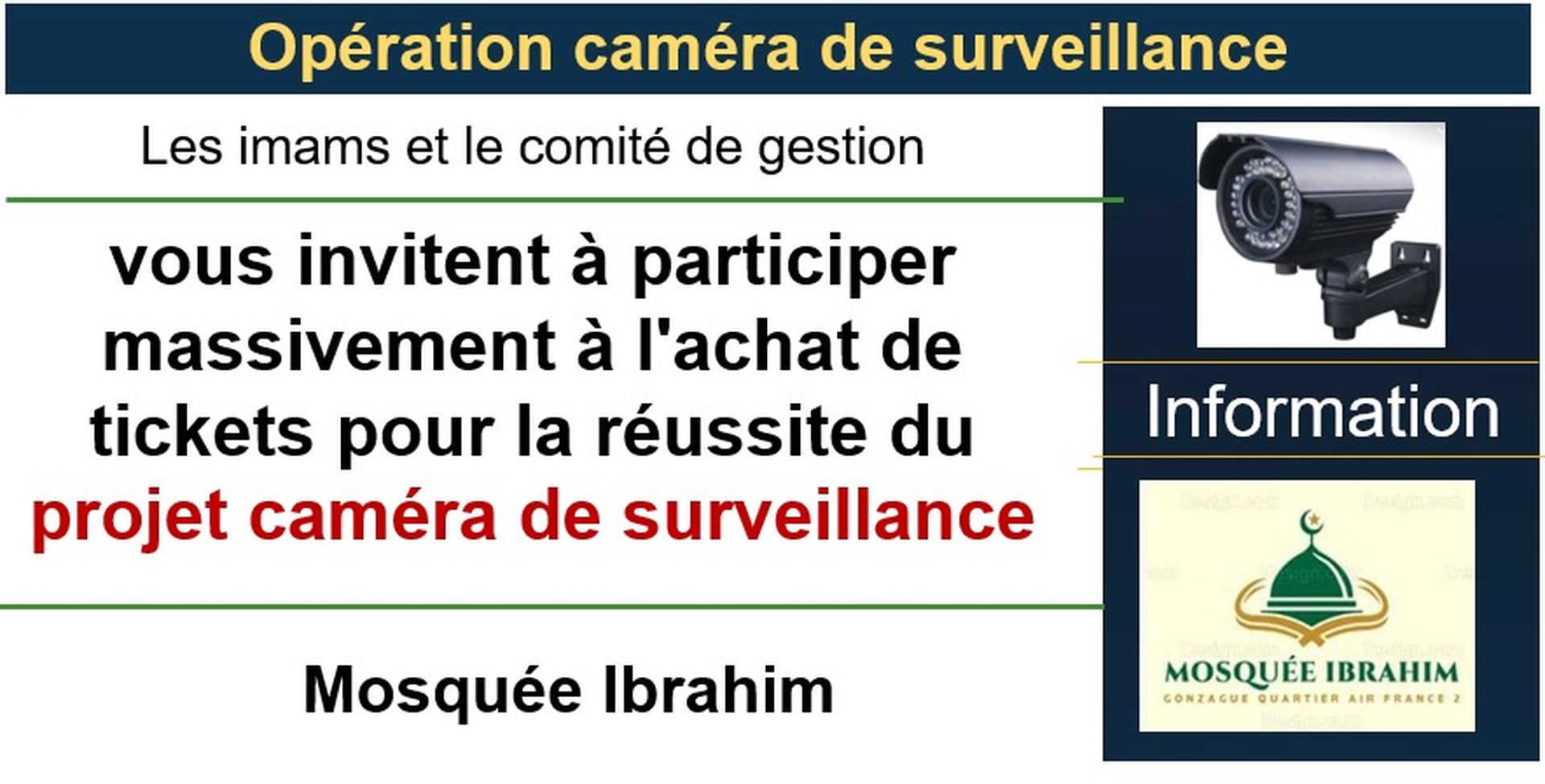 Opération Caméra de surveillance