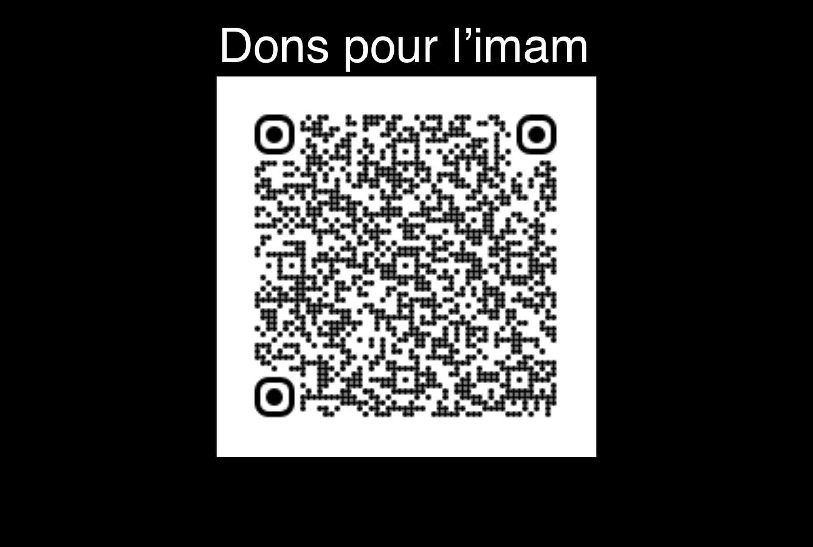 Qr Code dons imam