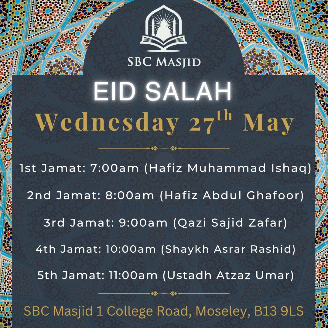 EID SALAH Wed 27th May