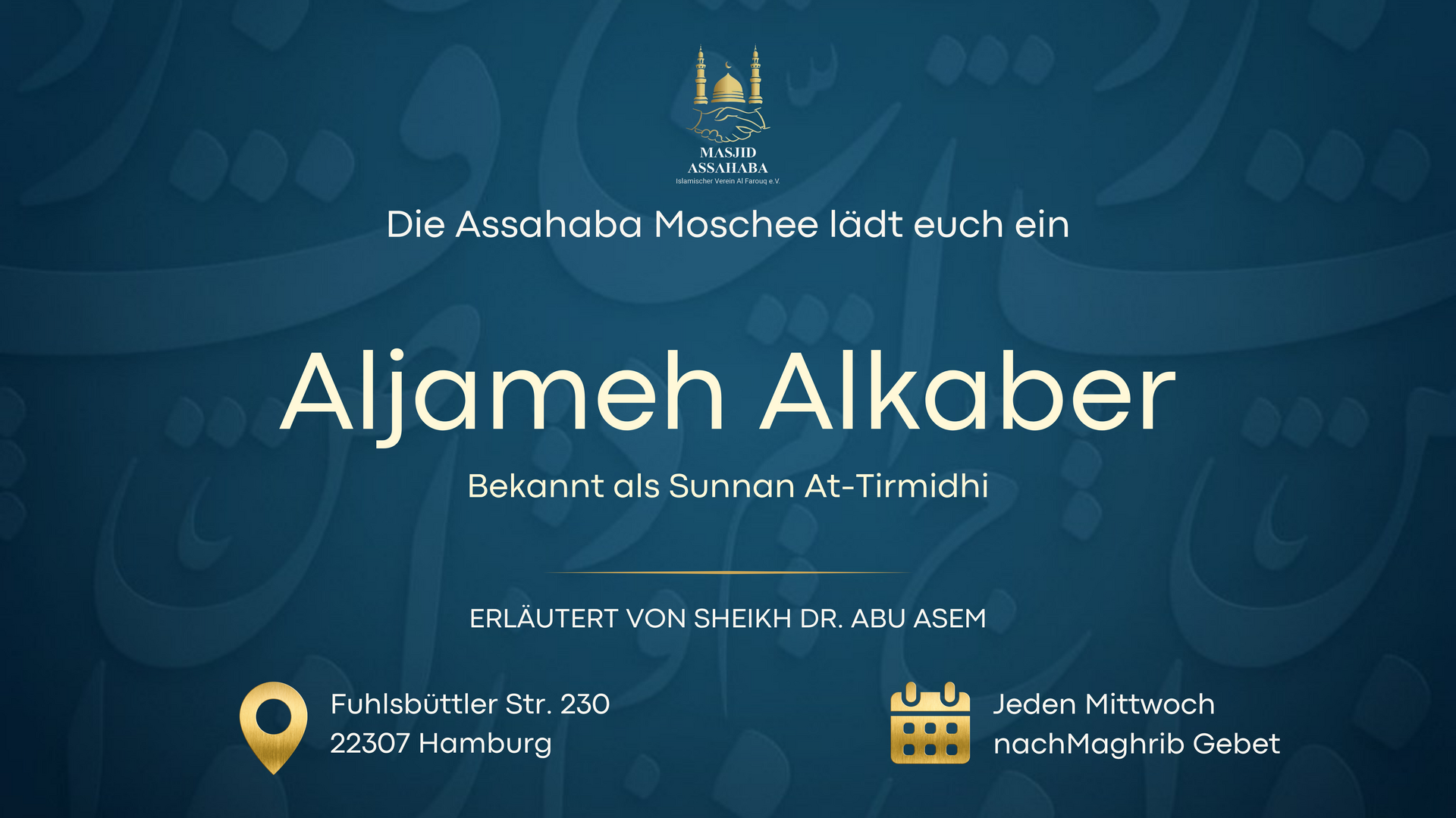 Hadith-Vortrag jeden Mittwoch