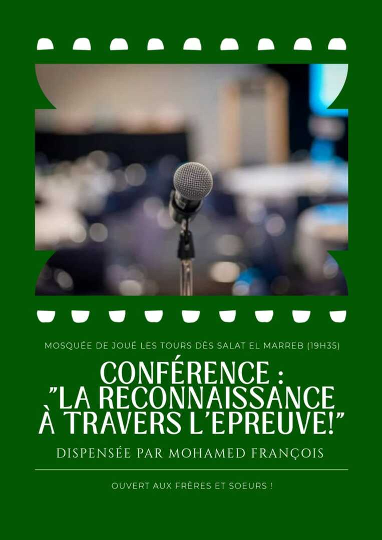 Conférence demain soir à partir de 19h30