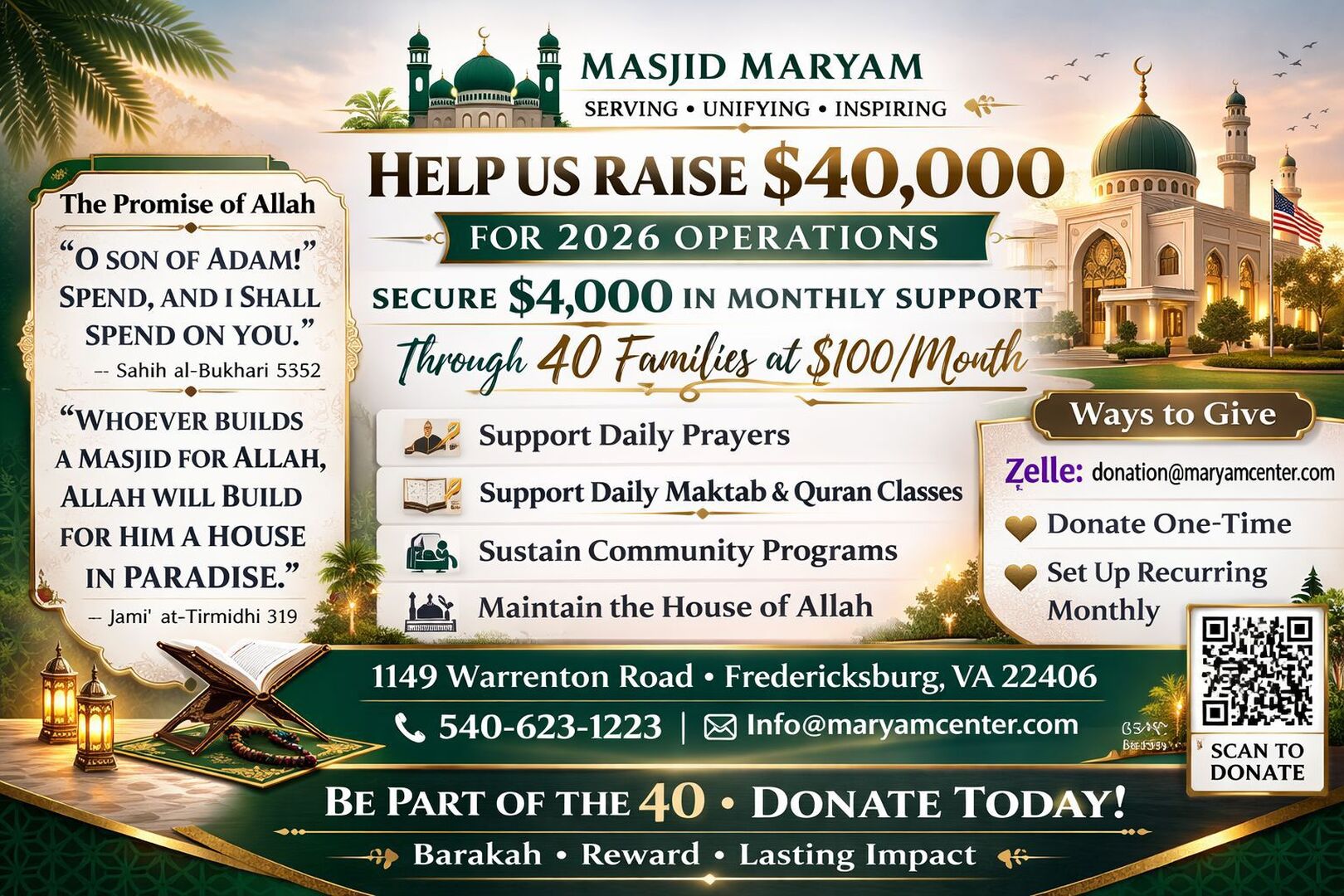 Operation Funds Appeal $40,000