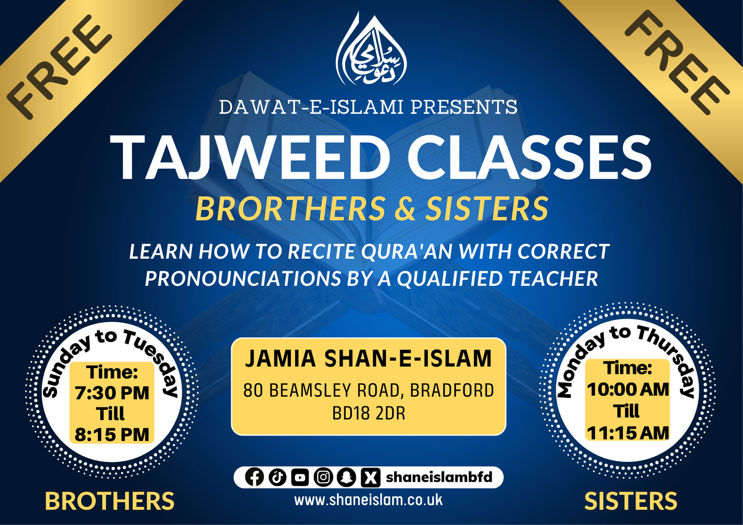 Free Tajweed Classes