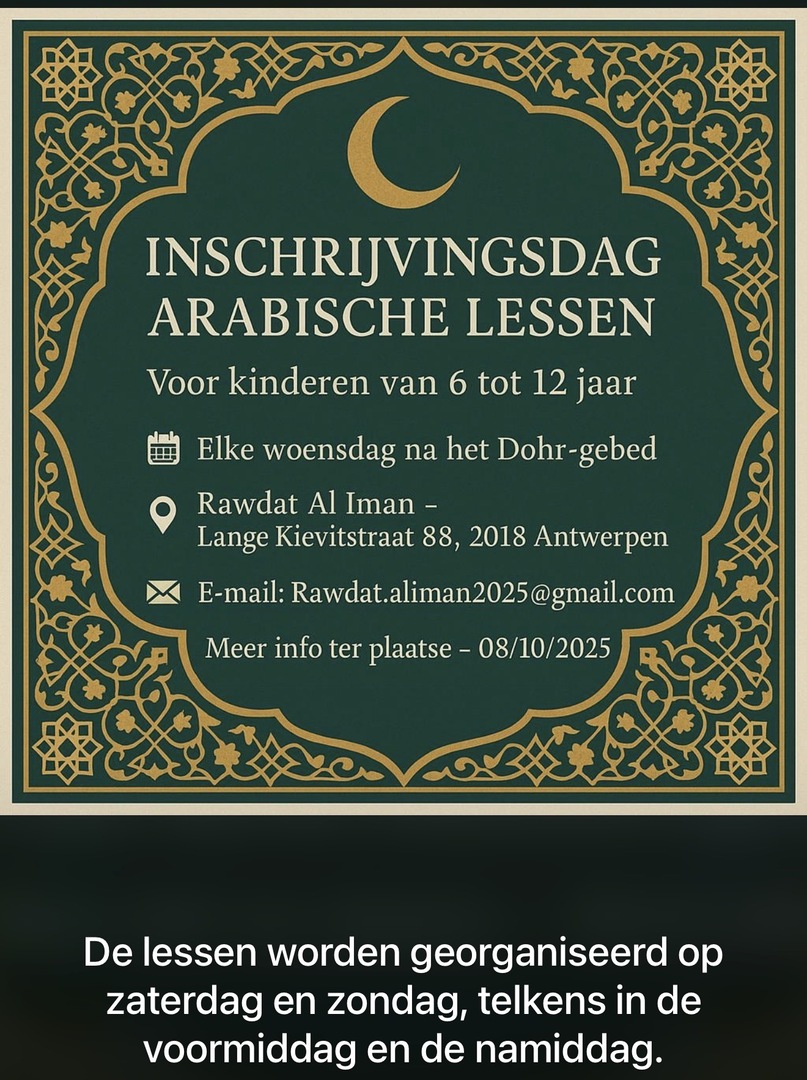 Inschrijvingsdag Arabische lessen.