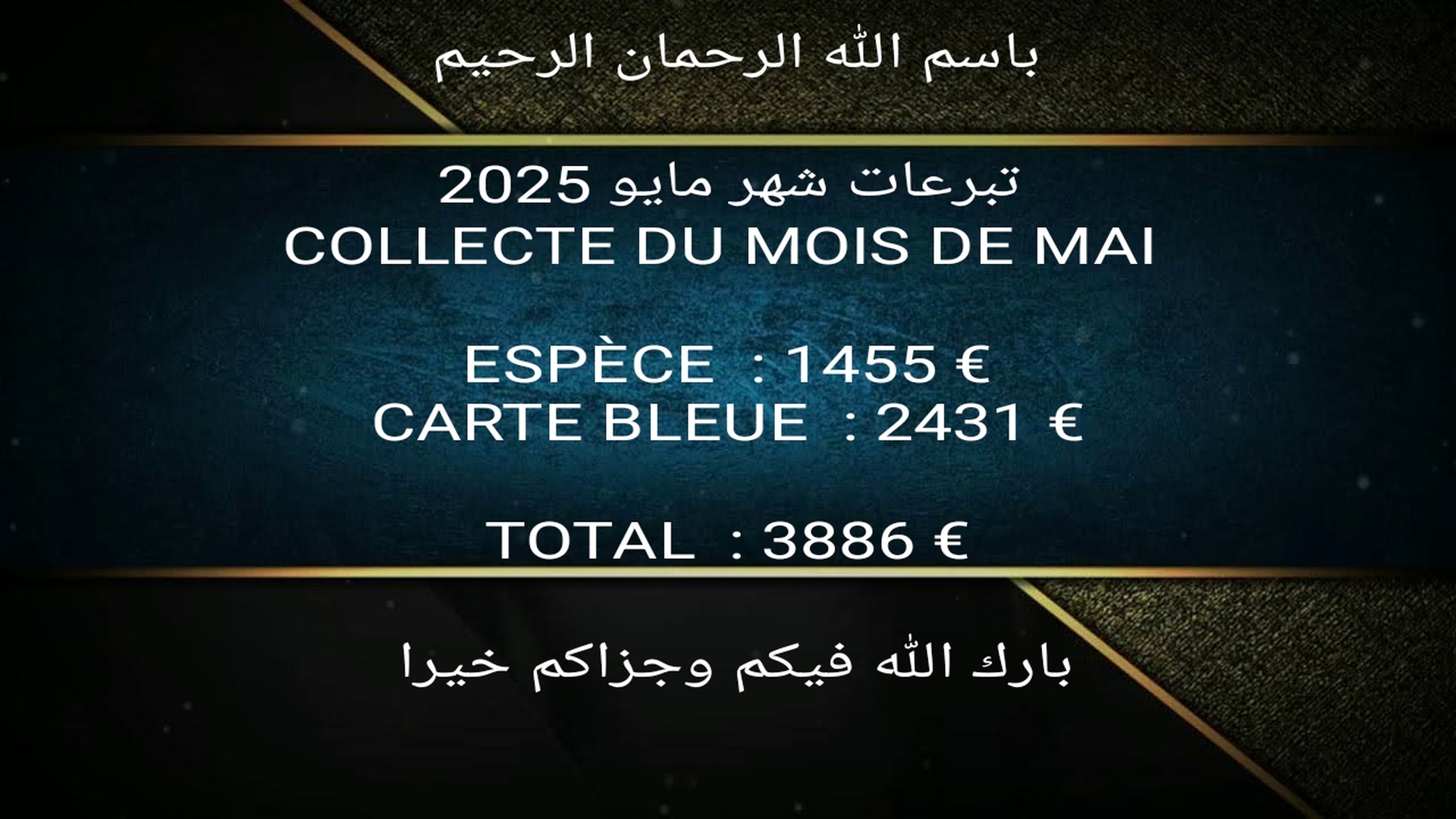 COLLECTE  DU MOIS DE MAI