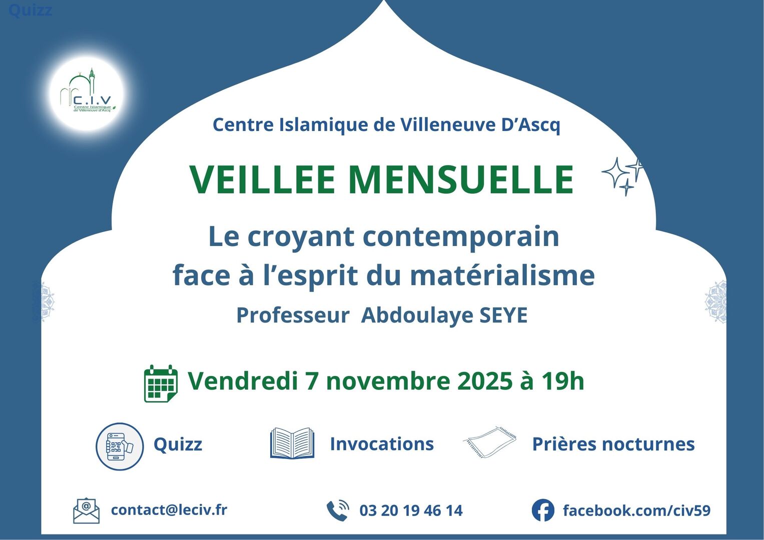 Veillée mensuelle 05 décembre