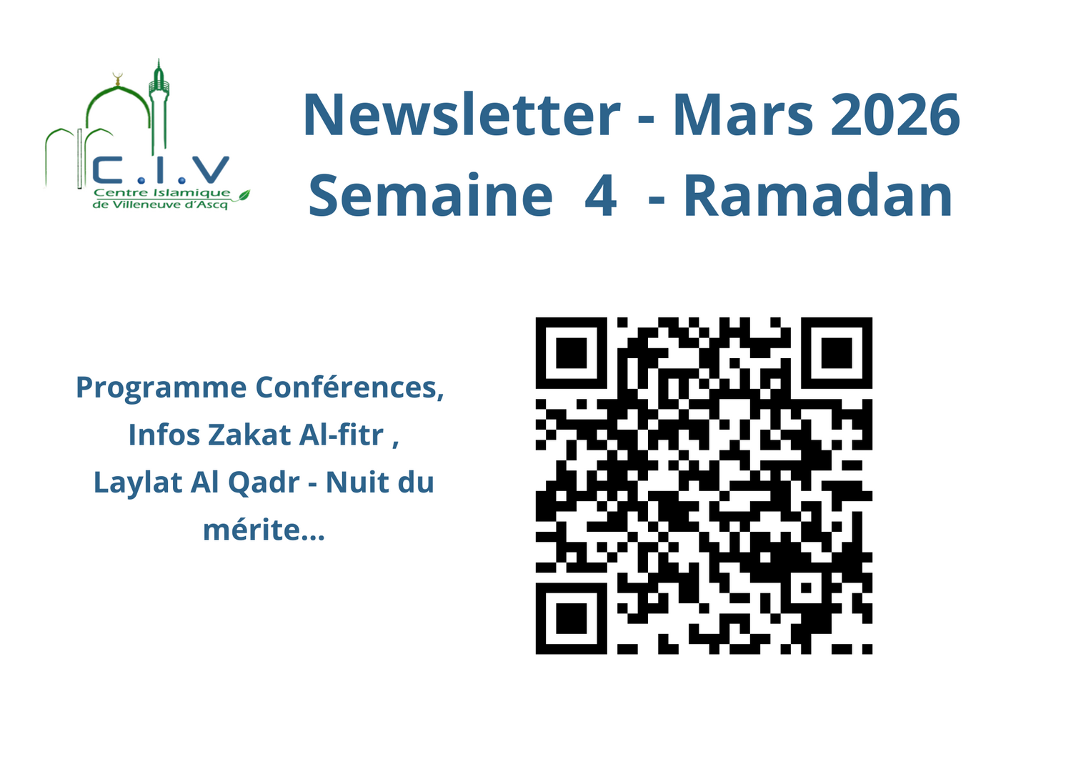 newsletter semaine 4 RAMADAN
