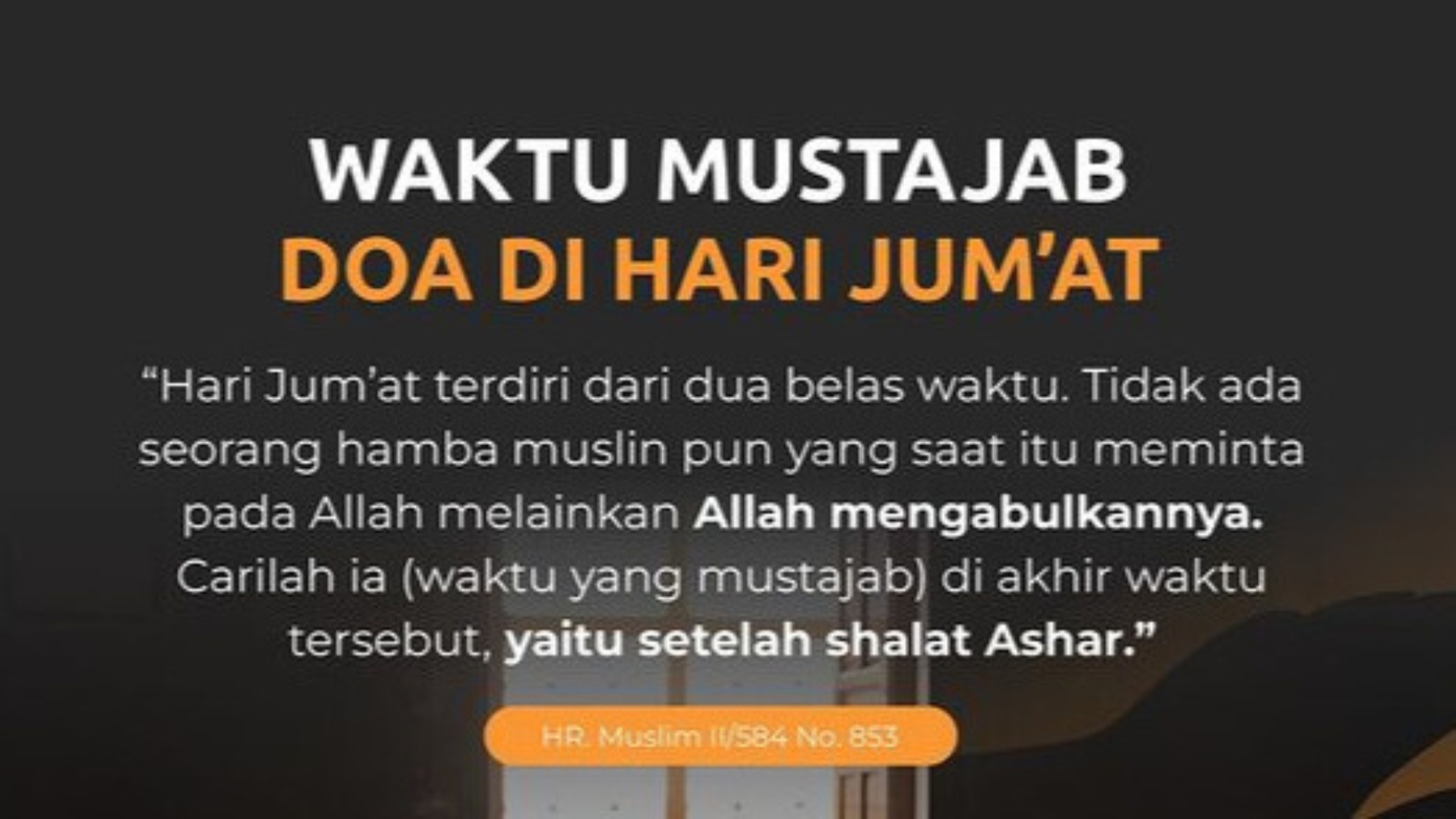 Waktu berdoa di hari jumat