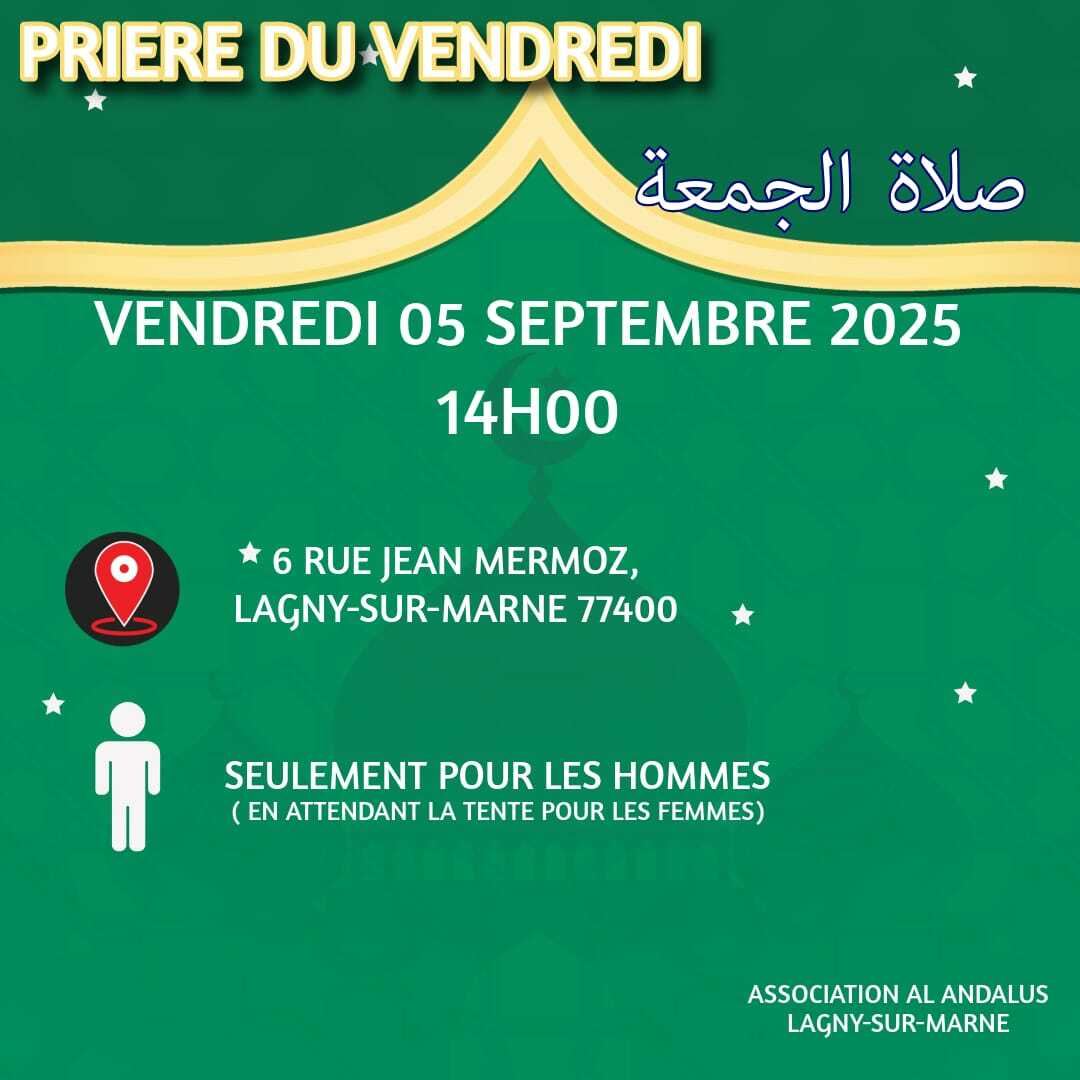 Salât Jomo3a 05 septembre à 14h