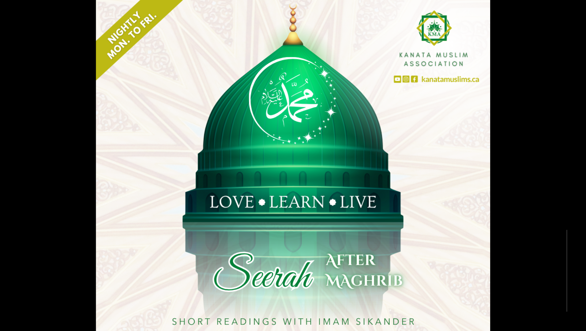 Nightly Seerah (Mon. to Fri.)