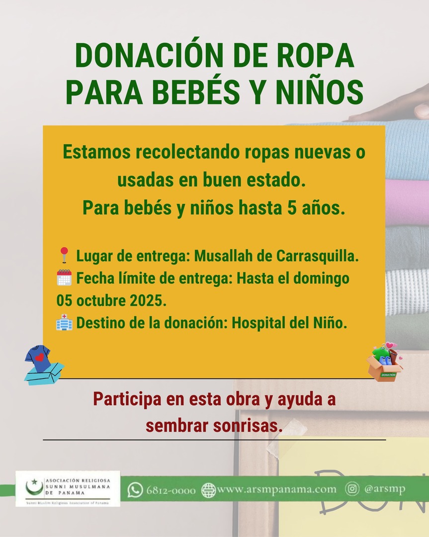 Recolecta de ropa para niños