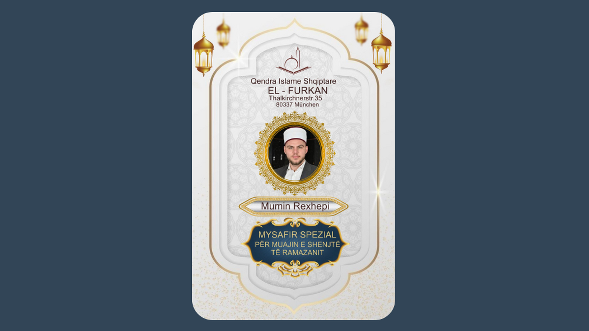 Imami i ftuar për muajin e Ramazanit