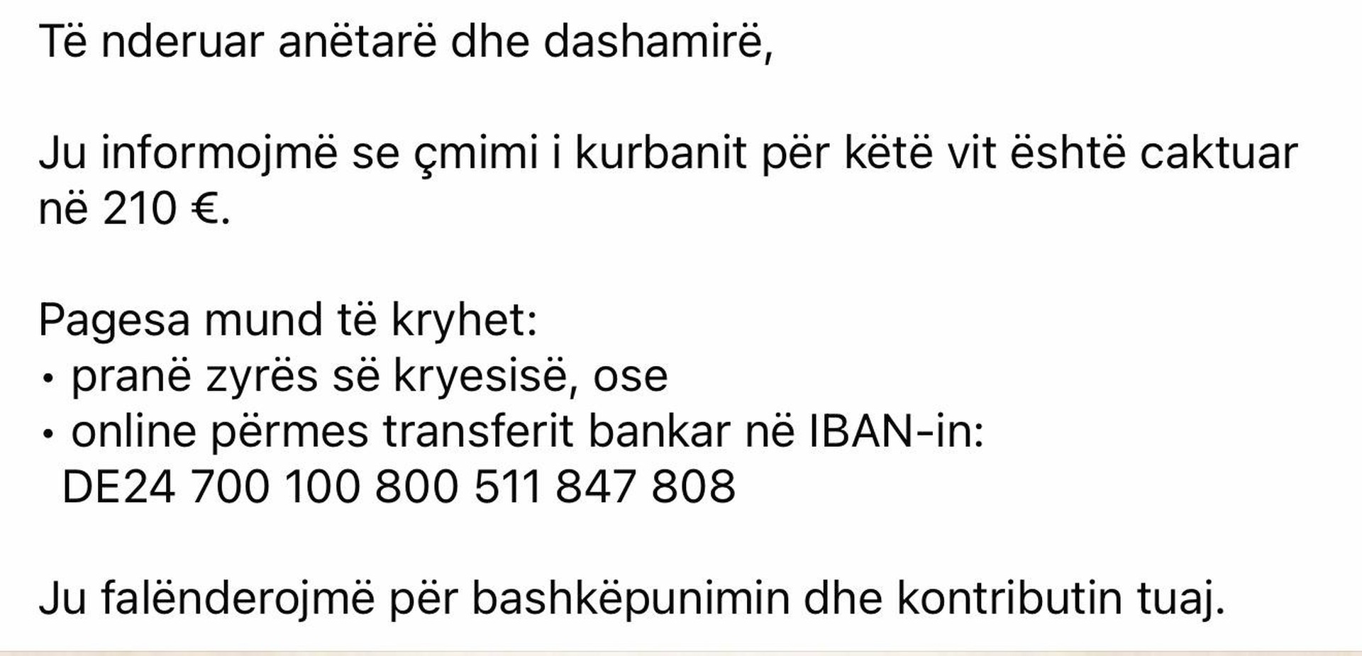 Çmimi i kurbanit