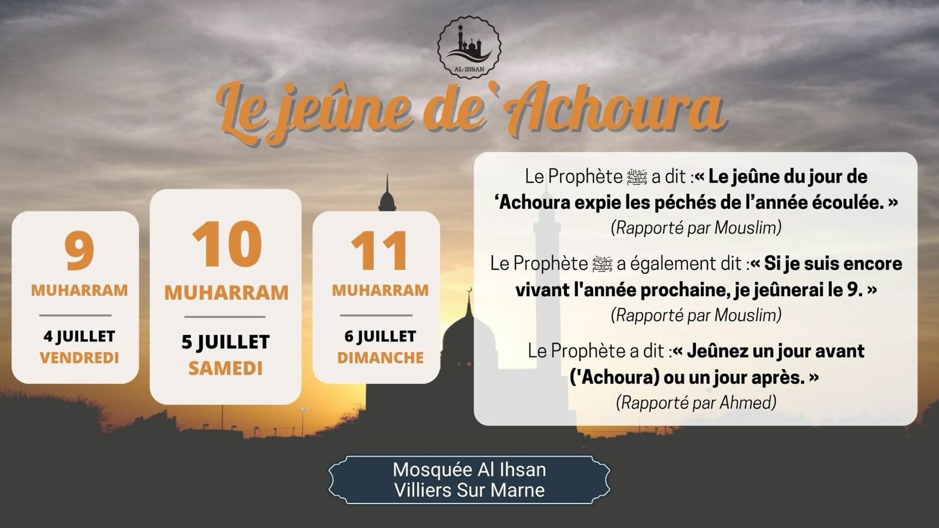 Le jeûne d'Achoura