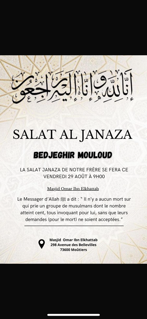 Salât Janaza Mr BEDJEGHIR
