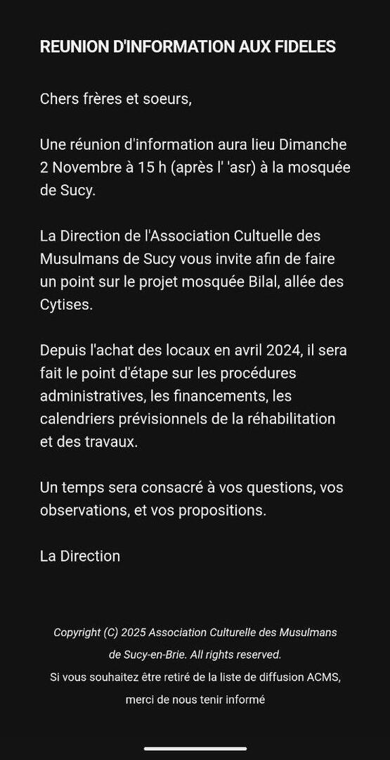 Assemblée information projet
