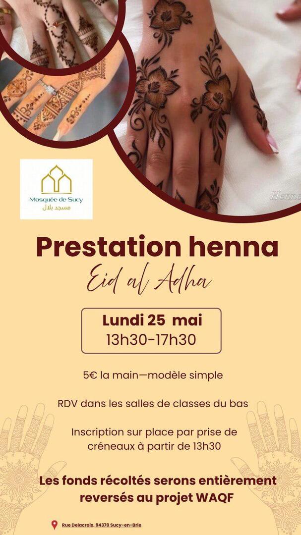 Prestation henna(Aïd Al Adha)