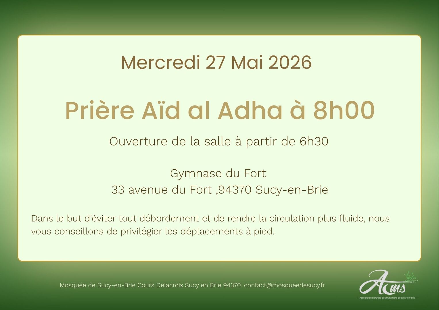 Prière Aïd Al Adha