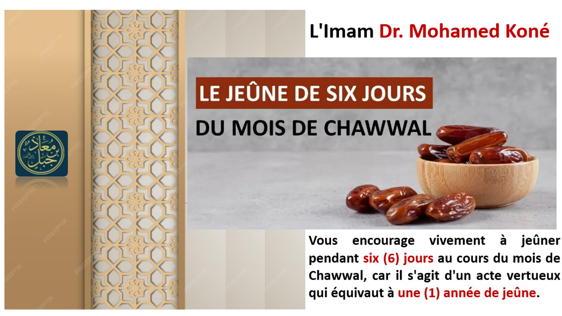Jeûne 6 jours de Chawwal