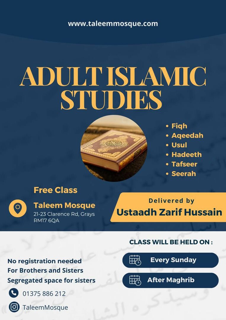 Adult islamic studies-Sundays