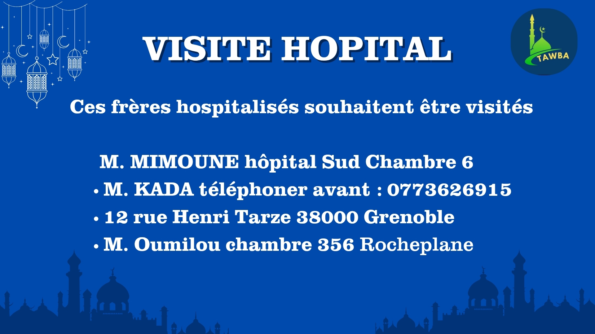 Visite hôpital